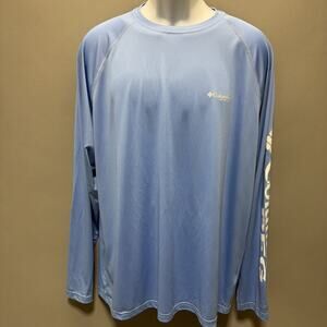 Columbia Men's Terminal Tackle Performance Long Sleeve Blue Shirt ~ Large